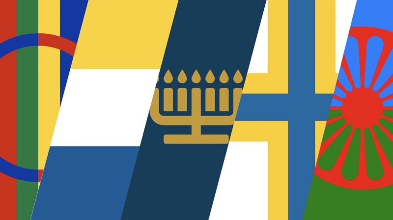 Illustration flagga nationella minoriteter