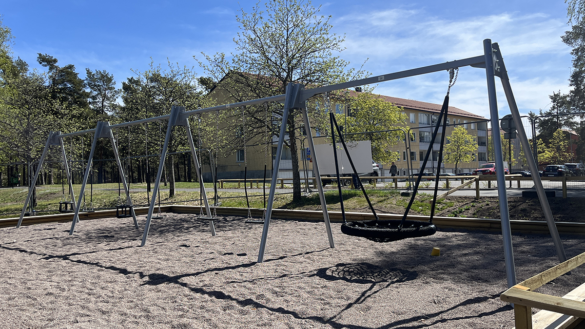 Gungställning med olika gungor