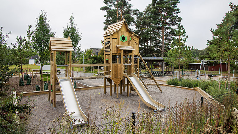 Klätterställning på Evertsbergsvägens lekplats