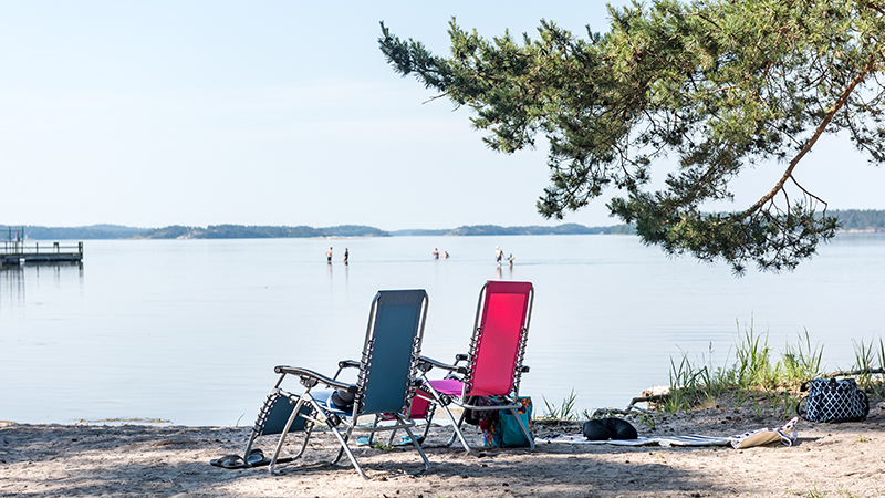 Brygga vid havet på Dalarö