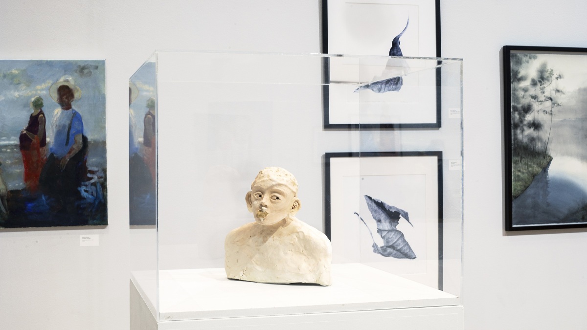 Bild på konst och skulptur på Haningesalongen